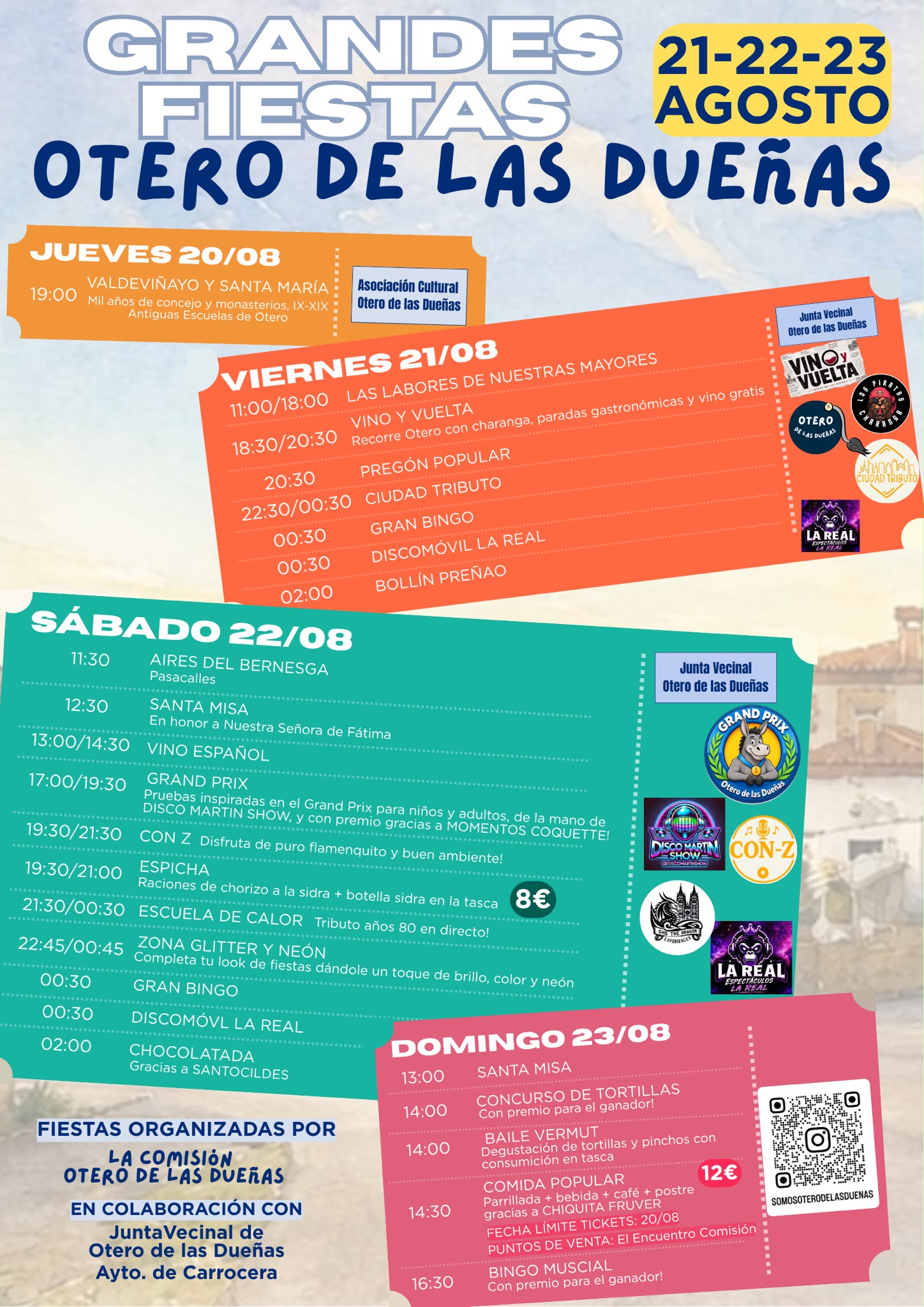 Cartel de las Fiestas de Otero de las Dueñas 2026, del 20 al 23 de agosto